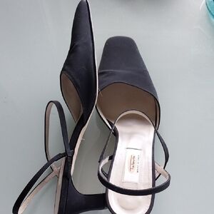 Talbots Black File Slingback Pumps Size 9 1/2  Medium. Made in Italy